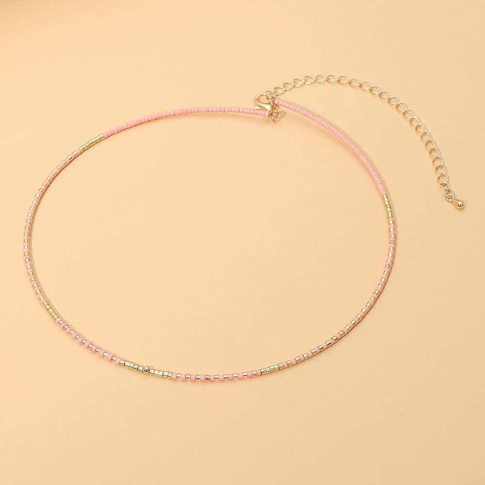 Dainty Minimalist Beaded Necklace