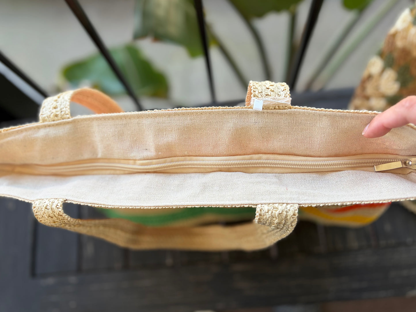 The Rainbow Shores Straw Tote