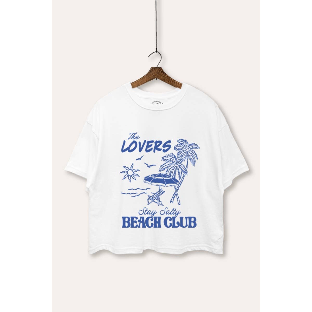 The Lovers Beach Club Graphic Boxy Crop Top
