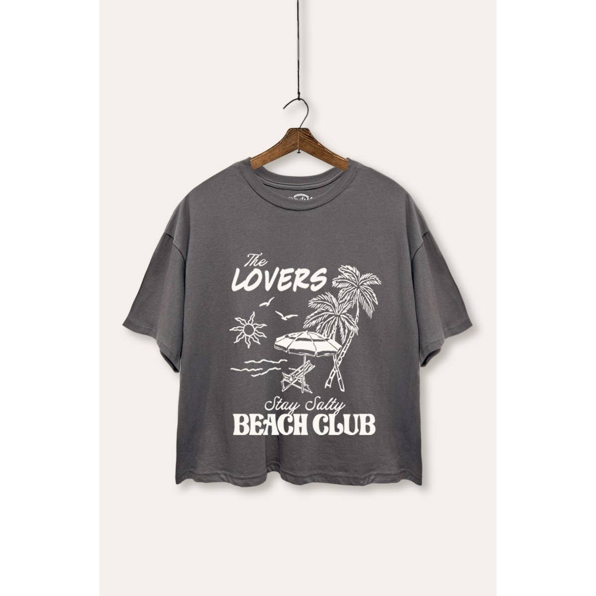 The Lovers Beach Club Graphic Boxy Crop Top