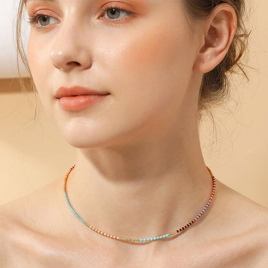 Dainty Minimalist Beaded Necklace
