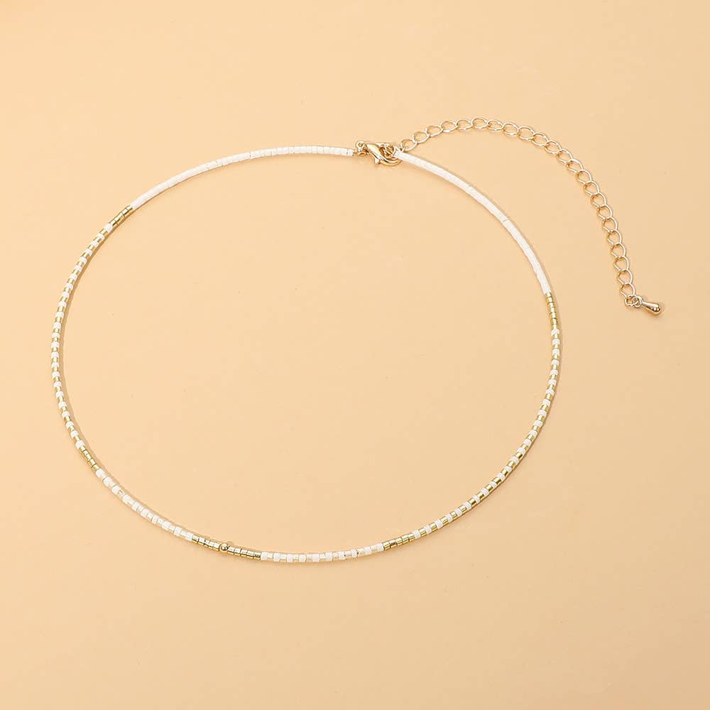 Dainty Minimalist Beaded Necklace