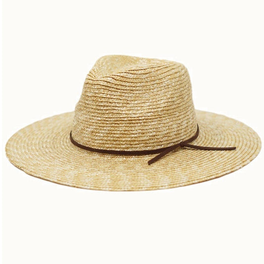 Classic Straw Rancher with Vegan Leather Cord , Adjustable
