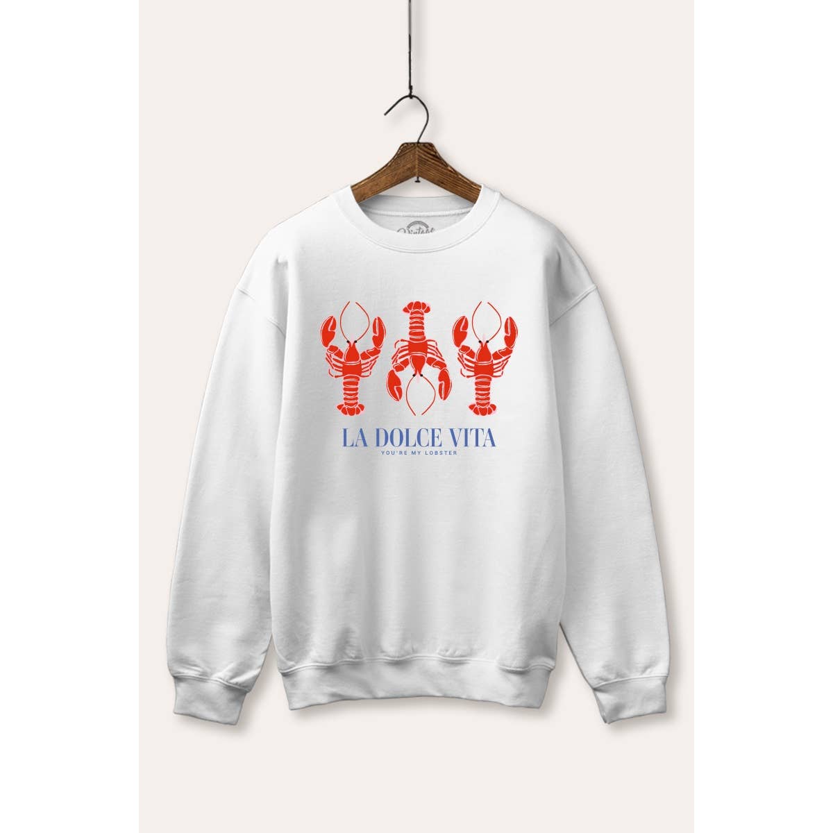 The Sweet Life Lobster Coastal Graphic Fleece Sweatshirt