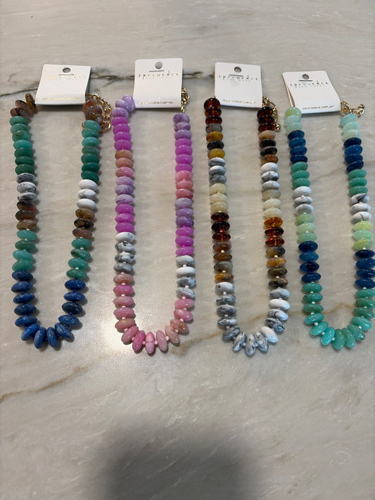 Ombré Resin Beaded Necklace