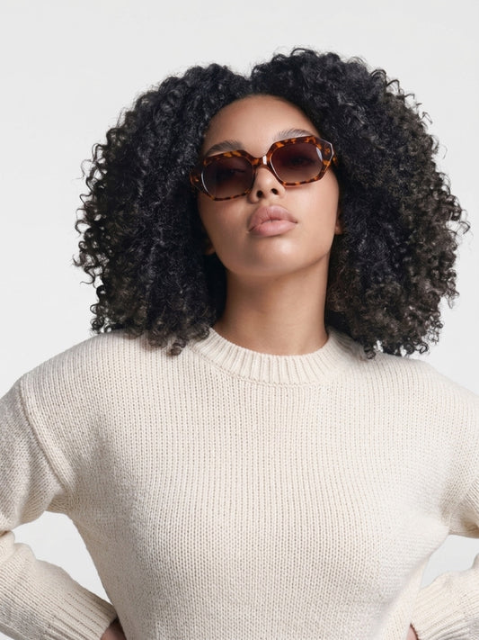 Retro Polarized Hexagon Sunglasses