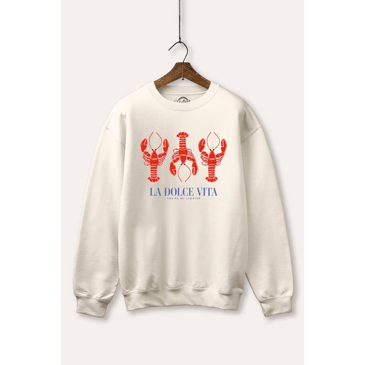 The Sweet Life Lobster Coastal Graphic Fleece Sweatshirt