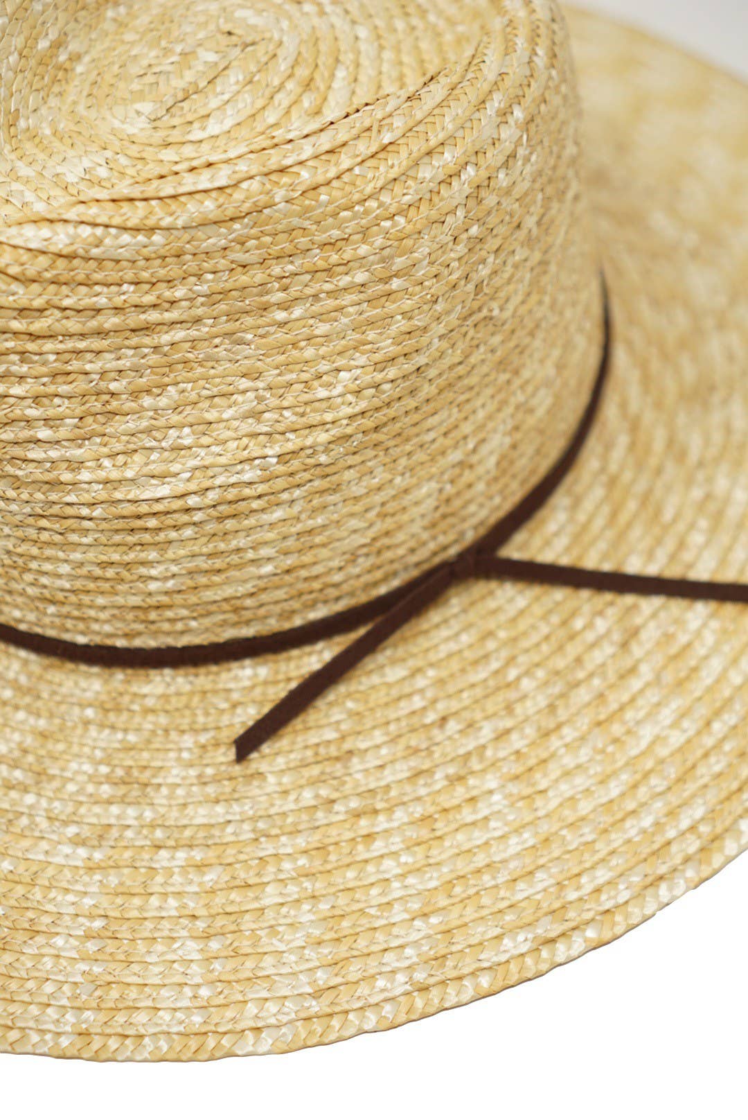 Classic Straw Rancher with Vegan Leather Cord , Adjustable