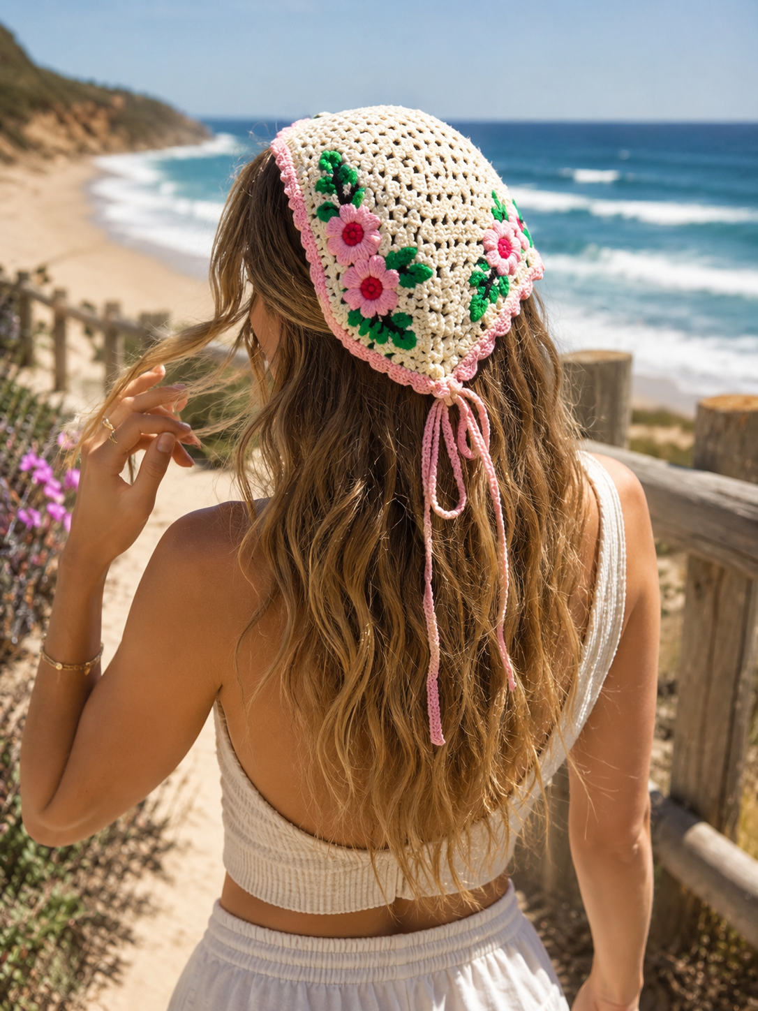 The Blush Garden Crochet Wrap