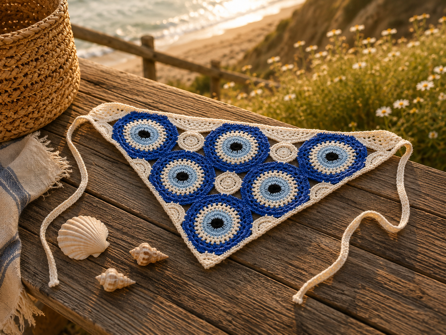 The Seaside Spirit Crochet Scarf