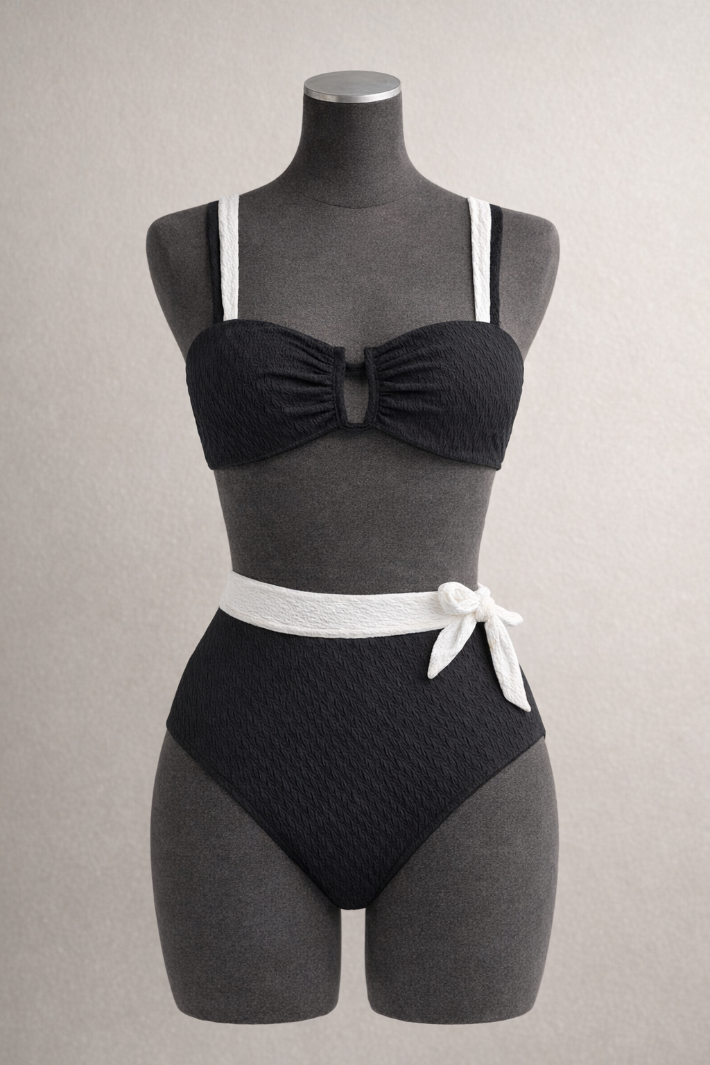 The Black Tie Bandeau Bikini
