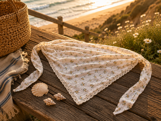 The Daisy Shore Floral Headscarf