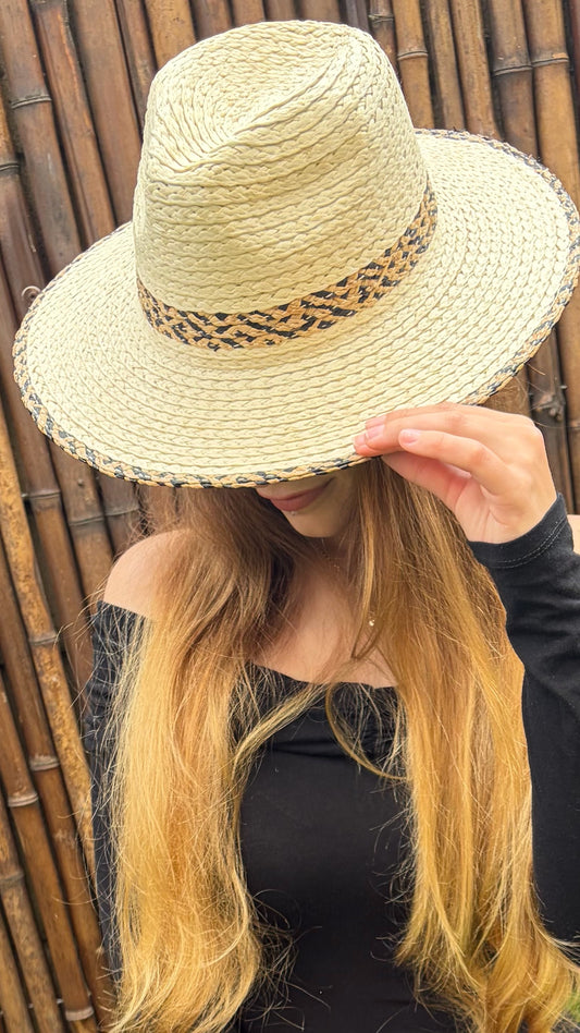 Leopard Band Flatlay Hat