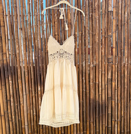 The Shoreline Crochet Midi Dress