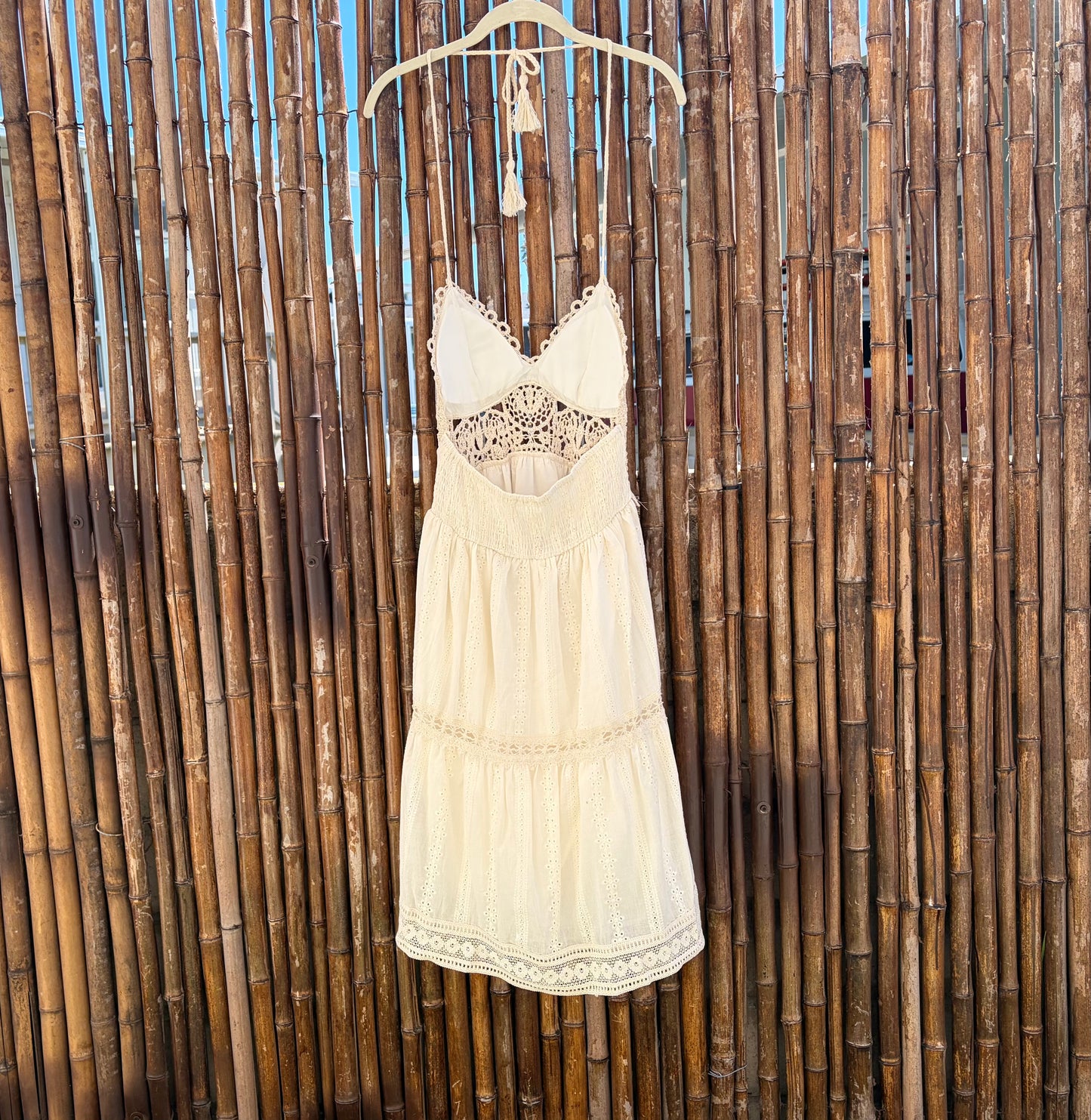 The Shoreline Crochet Midi Dress