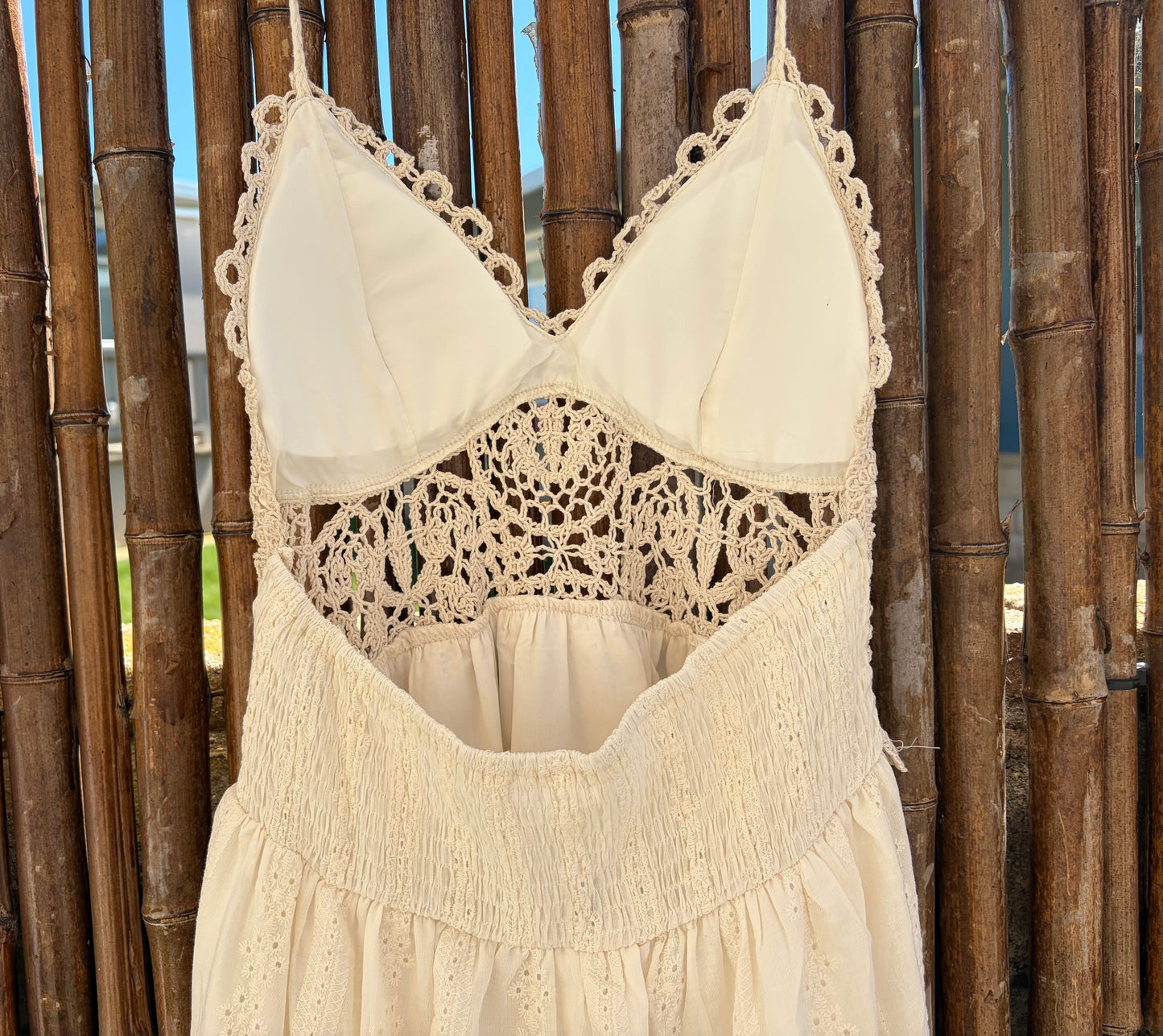 The Shoreline Crochet Midi Dress
