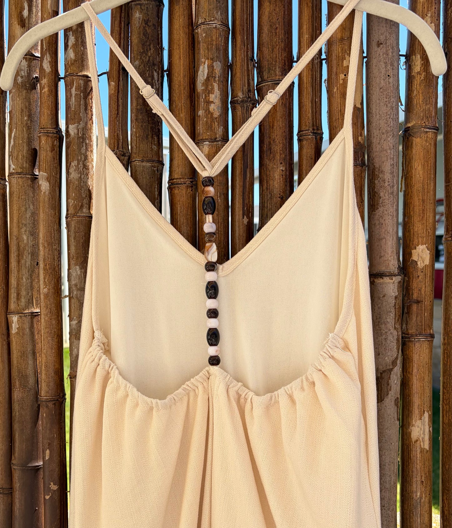 The Driftwood Beaded Back Dress