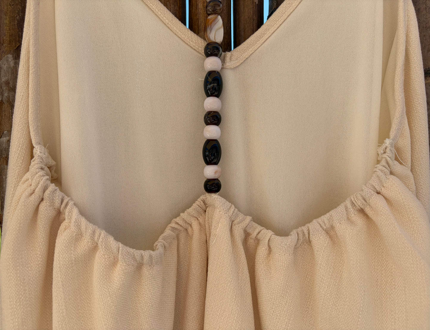 The Driftwood Beaded Back Dress