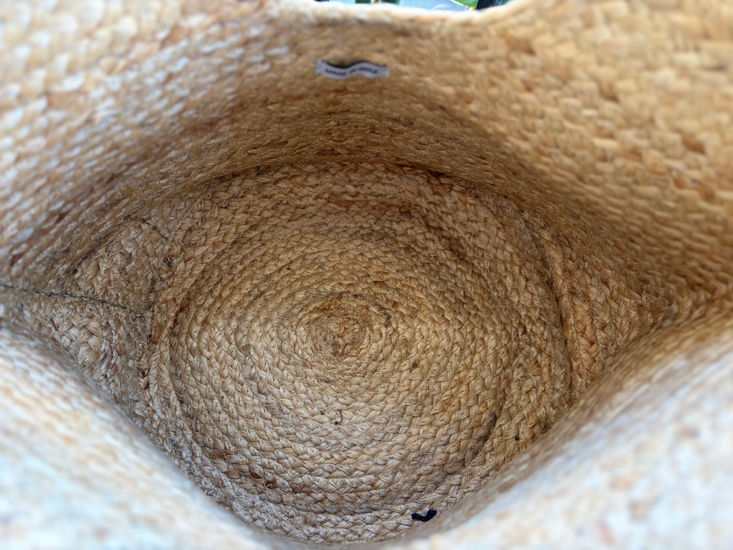 The Indigo Petal Straw Tote