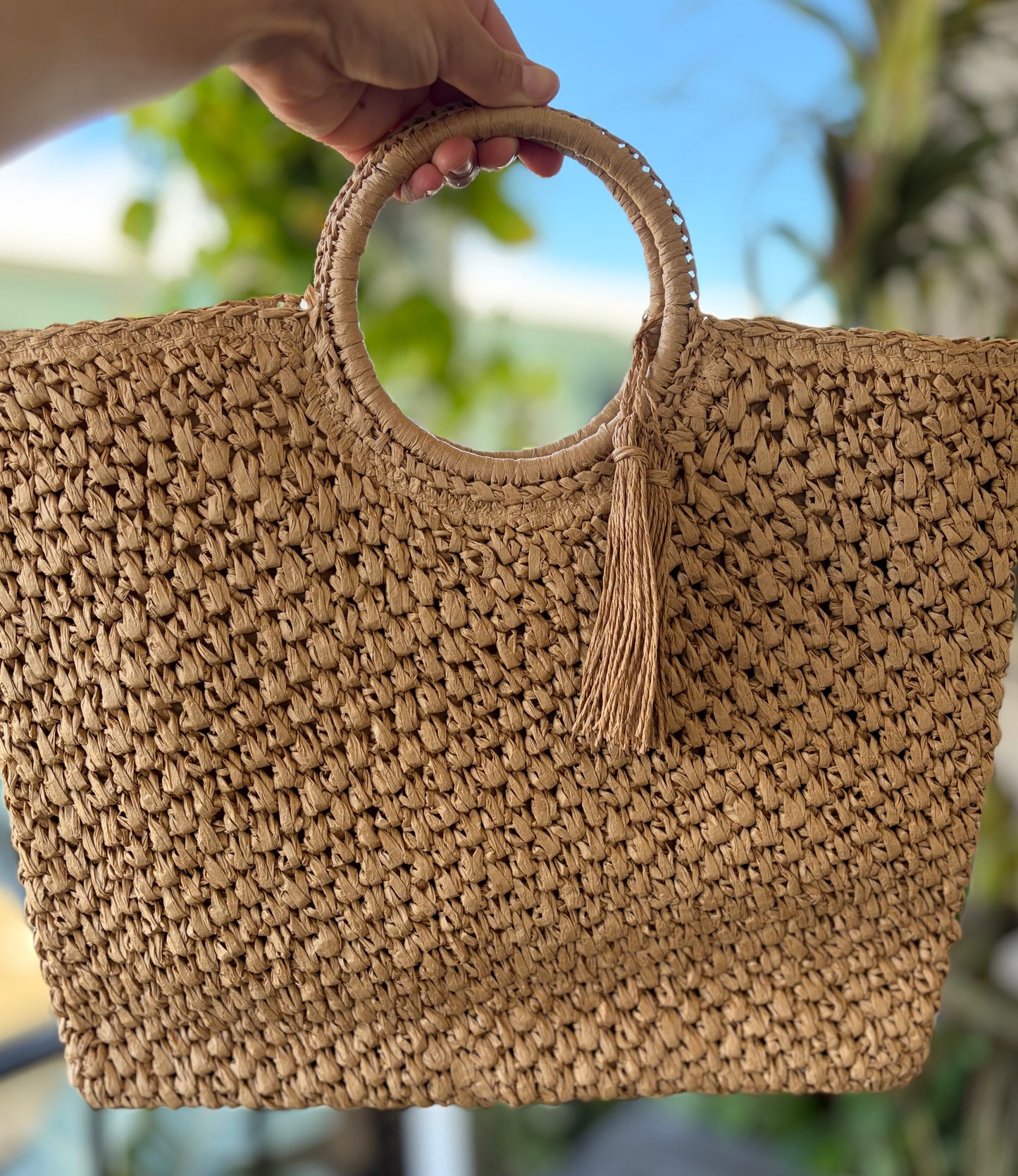 The Coastal Breeze Raffia Bag