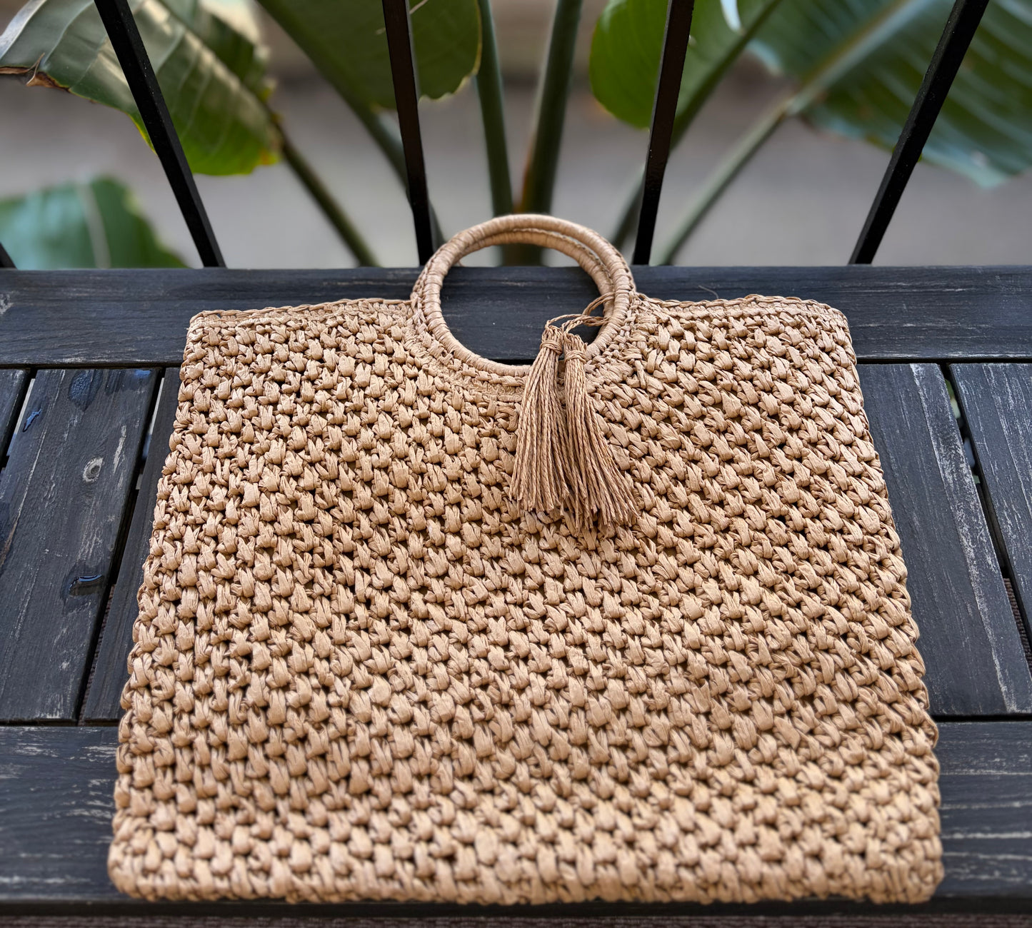 The Coastal Breeze Raffia Bag