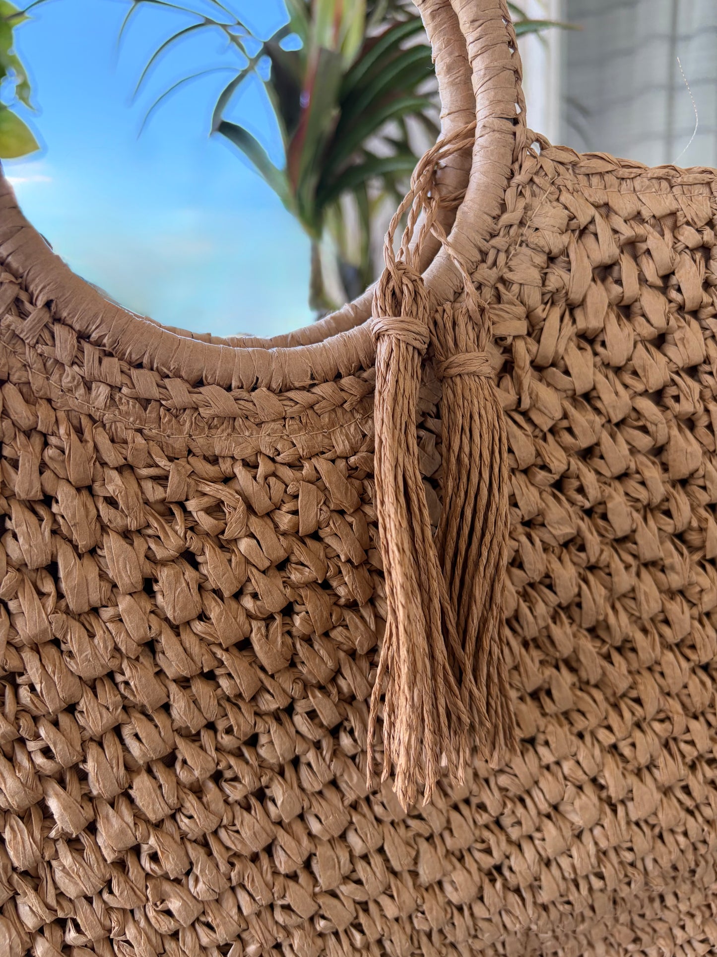 The Coastal Breeze Raffia Bag