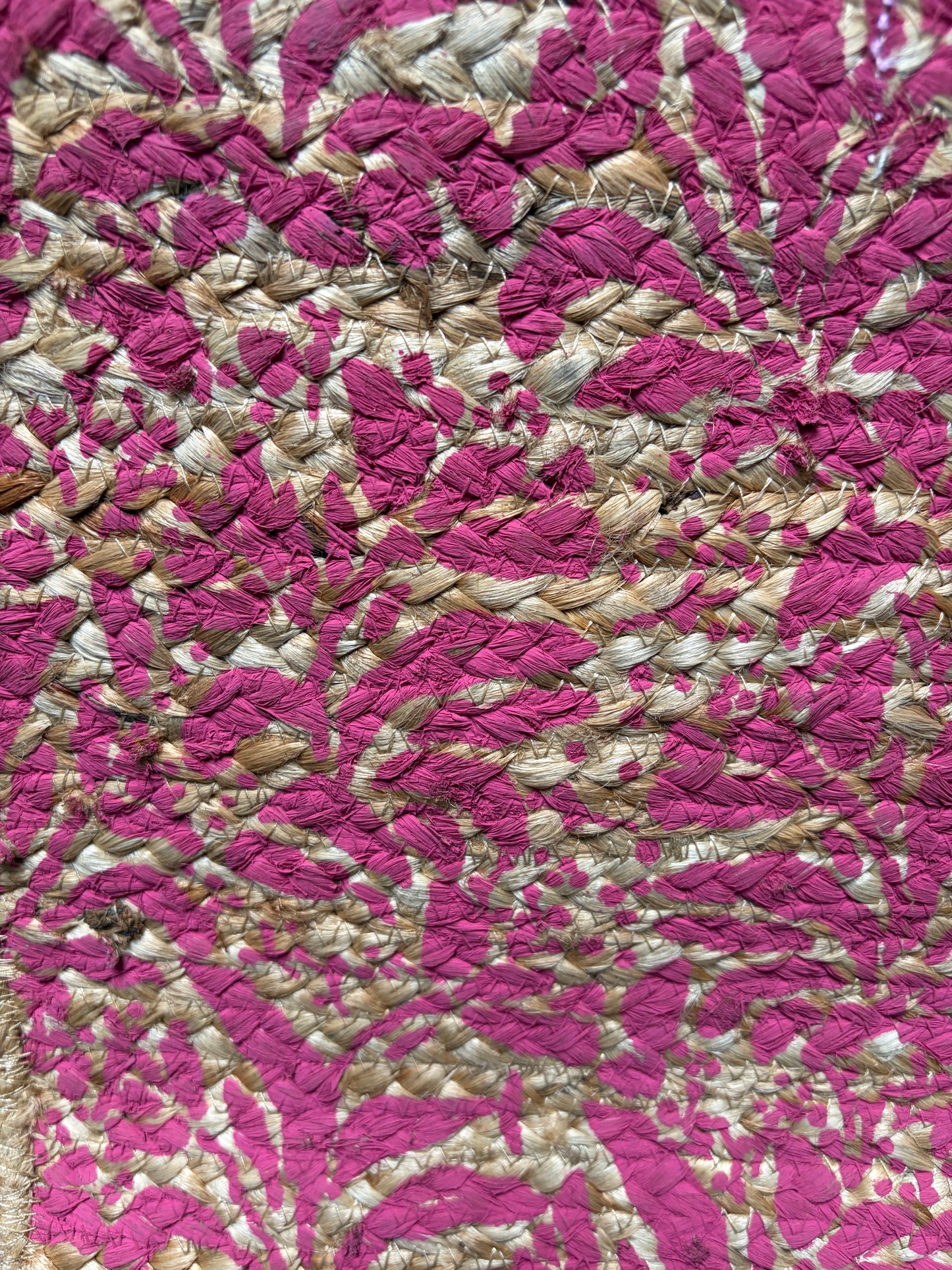 The Pink Palm Woven Tote