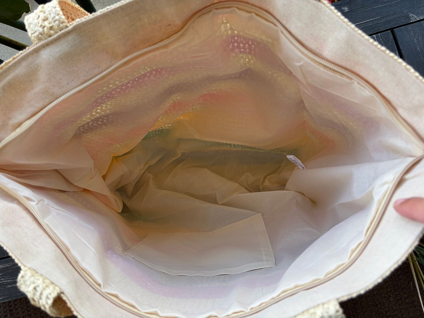 The Rainbow Shores Straw Tote