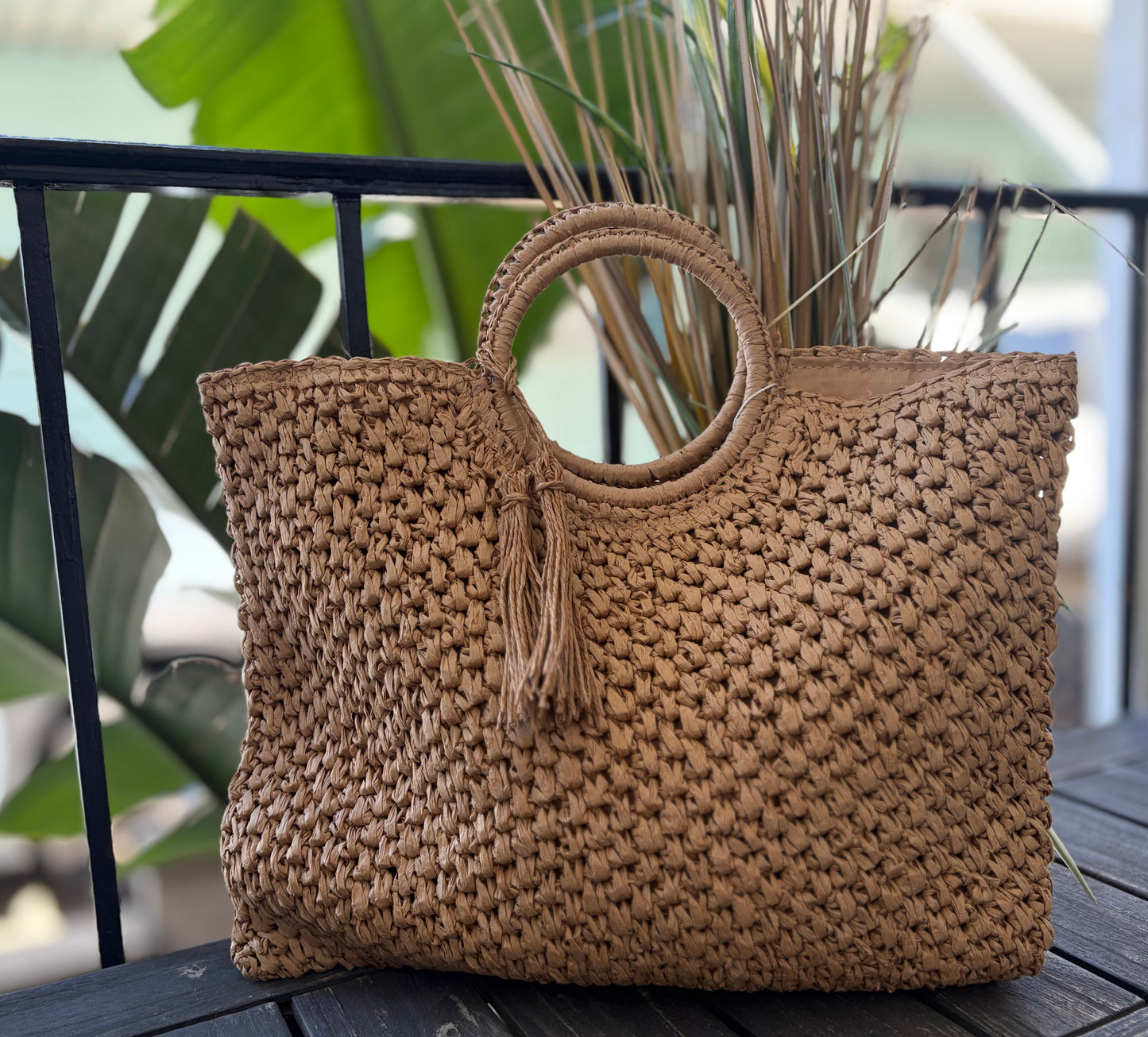 The Coastal Breeze Raffia Bag