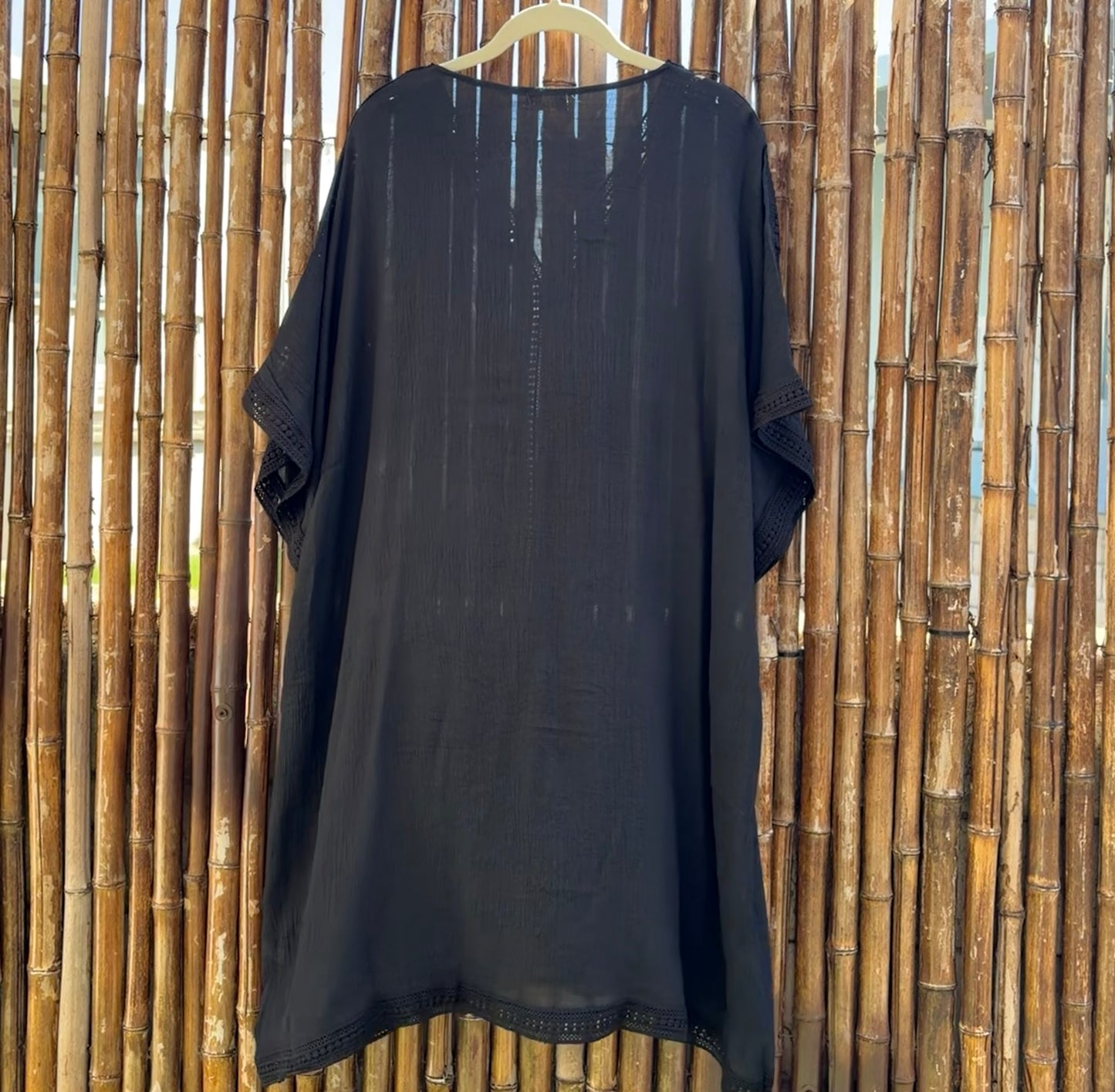 The Selene Lace‑Trim Kaftan