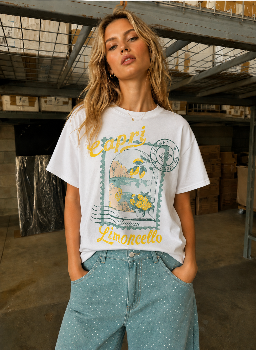 Capri Limoncello White T-Shirt