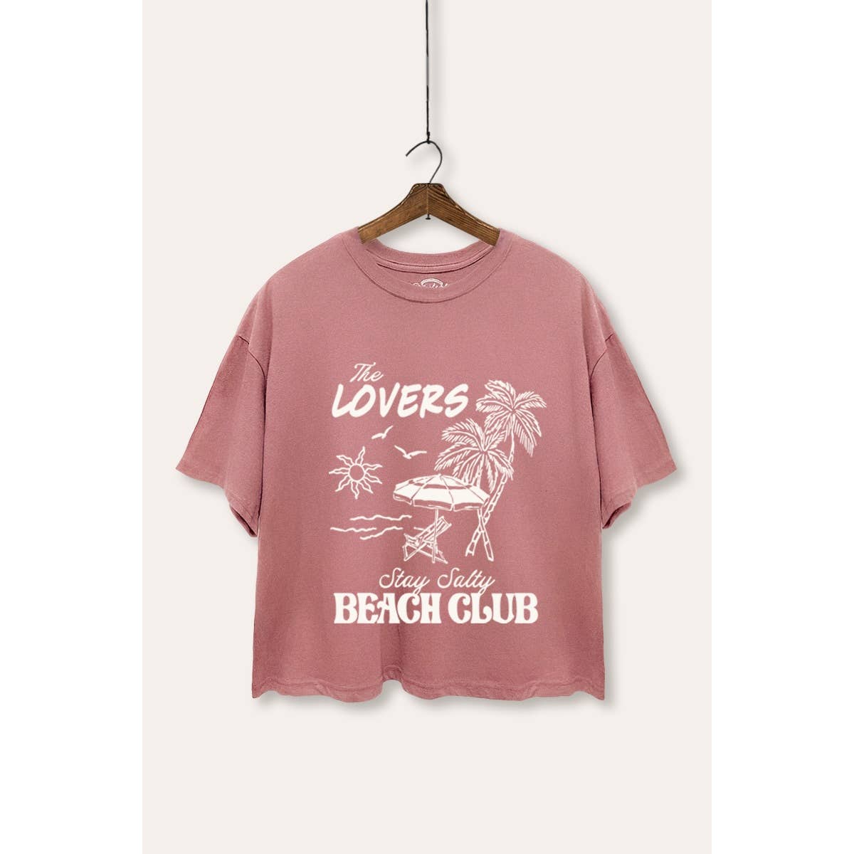 The Lovers Beach Club Graphic Boxy Crop Top